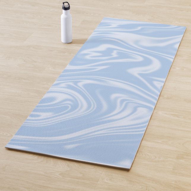 Modernes Minimal Soft Blue Yogamatte (Beispiel)