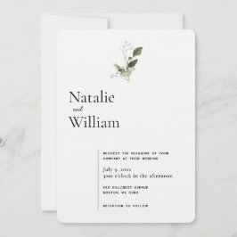 Modernes Minimal | Spring Greenerity Wedding Einladung