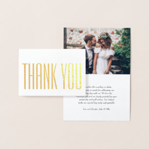 Modernes Minimal Typografie Foto Hochzeit Vielen D Folienkarte