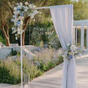 Modernes Minimal Wedding Akryllisches Begrüßungsze Acrylschild