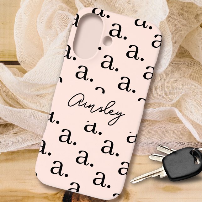 Modernes Minimal zeitgenössisches, stylisches Mono iPhone 16 Hülle (Von Creator hochgeladen)