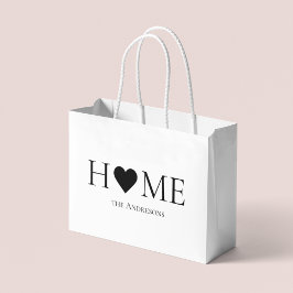 Modernes Minimal-Zuhause-Personalisiertes Geschenk Große Geschenktüte