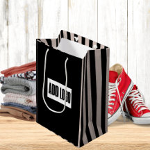 Modernes, minimales Beige-Black Stripes-Logo