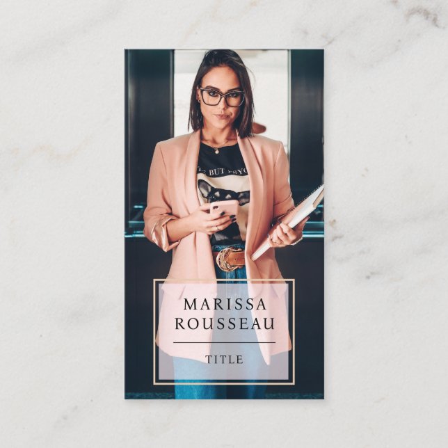 Modernes minimales Berufliches Foto Visitenkarte (Vorderseite)