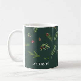 Modernes, minimales Blattwerk Elegante Drehbuch We Kaffeetasse