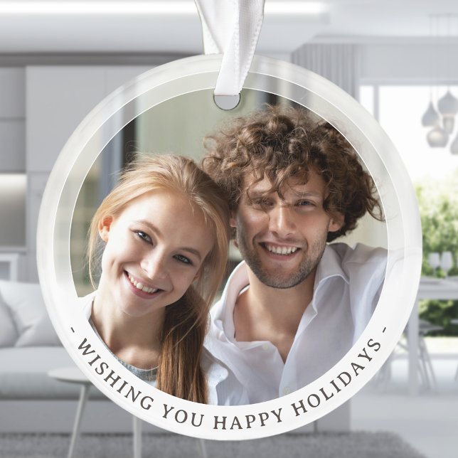 Modernes, minimales Doppelformat mit je zwei Fotos Ornament (Von Creator hochgeladen)