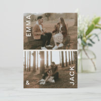Modernes minimales doppeltes Foto Save the Date