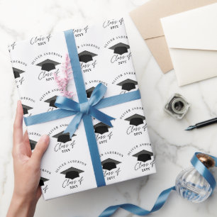 Modernes, minimales, elegantes Foto Abschluss wrap Geschenkpapier