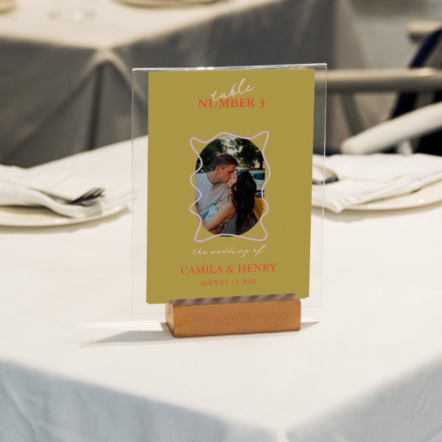 Modernes Minimales Foto | TISCHNUMMER (Von Creator hochgeladen)