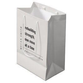 Modernes minimales Geschenk für Motivierend Physio Mittlere Geschenktüte