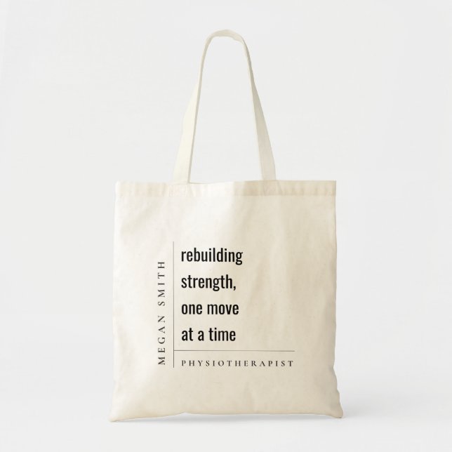 Modernes minimales Geschenk für Motivierend Physio Tragetasche (Vorne)