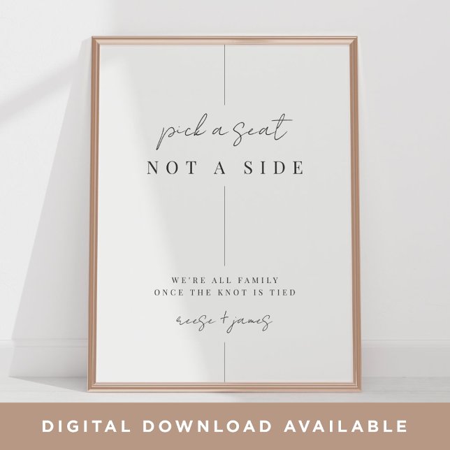 Modernes Minimales Hochzeitsszeichen Poster (Von Creator hochgeladen)