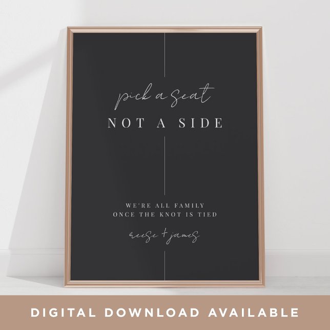 Modernes Minimales Hochzeitsszeichen Poster (Von Creator hochgeladen)