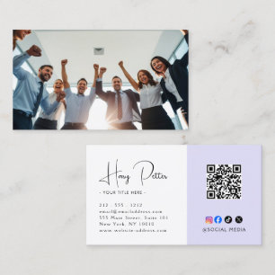 Modernes Minimales Professionelles Logo Foto Visitenkarte