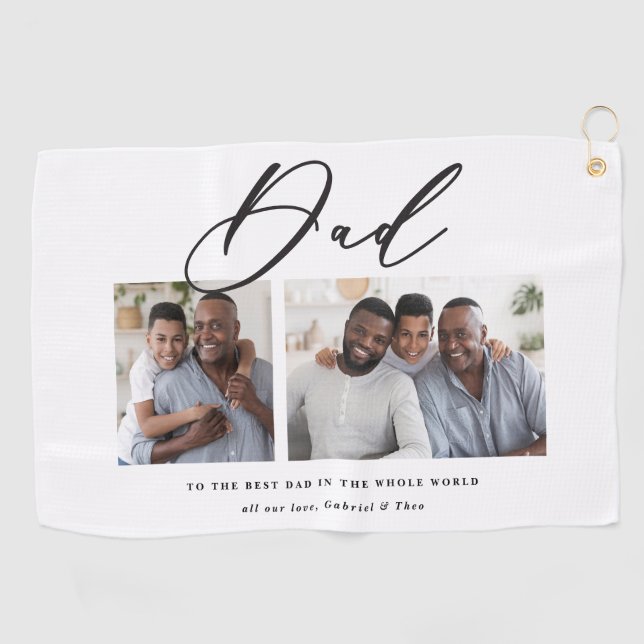 Modernes, minimales Script-Geschenk mit mehreren F Golfhandtuch (Horizontal)