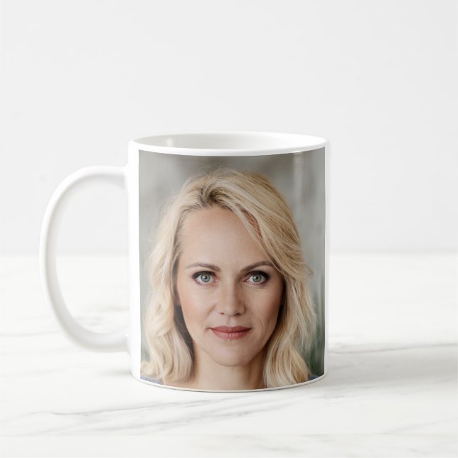 Modernes minimales typografisches Foto 50. Geburts Kaffeetasse (Links)