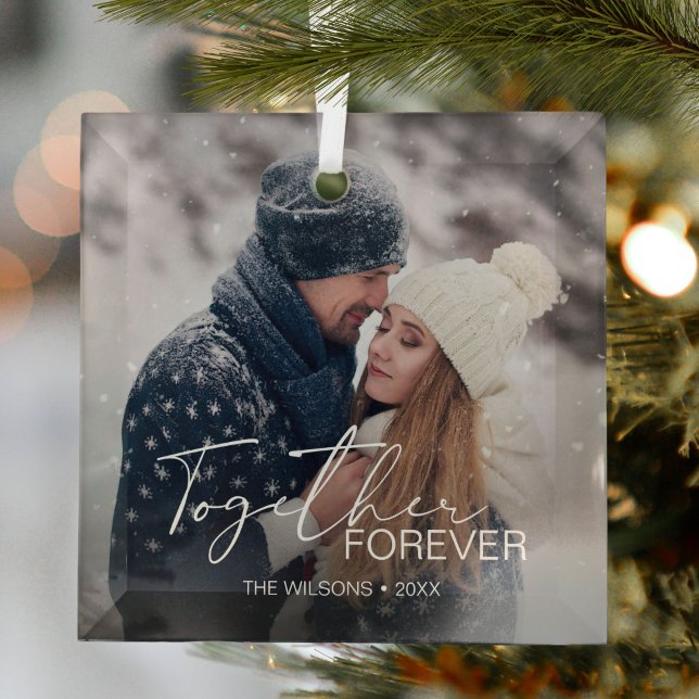 Modernes Minimales Weihnachtskuppel Foto Ornament Aus Glas (Von Creator hochgeladen)