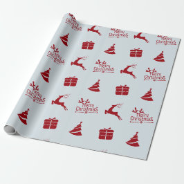 Modernes minimales Wintergeschenk froh Weihnachten Geschenkpapier