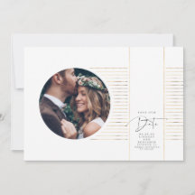 Modernes, minimales, zartes Save the Date Foto
