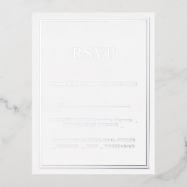 Modernes Minimalisrt Wedding RSVP Folie Einladungspostkarte