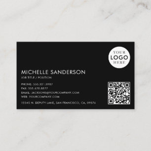 Modernes minimalist einfaches professionelles QR-C Visitenkarte