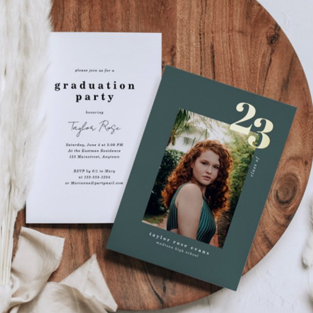 Modernes Minimalistisch 2023 | FOTO ABSCHLUSS Folieneinladung (Von Creator hochgeladen)