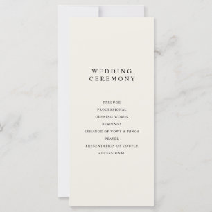 Modernes Minimalistisch Black and Ecru Hochzeitspr