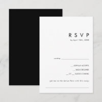 Modernes Minimalistisch | Black Song Request RSVP 