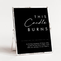 Modernes Minimalistisch | Black This Candle Burns