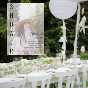 Modernes Minimalistisch Bridge Foto II Brautparty Einladung