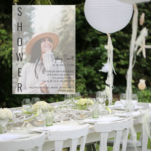 Modernes Minimalistisch Bridge Foto II Brautparty Einladung (Von Creator hochgeladen)