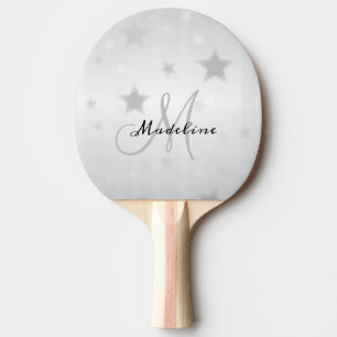 Modernes Minimalistisch einzigartiges Silber Perso Tischtennis Schläger