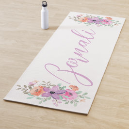 Modernes, minimalistisch-elegantes Rosa und lila Yogamatte