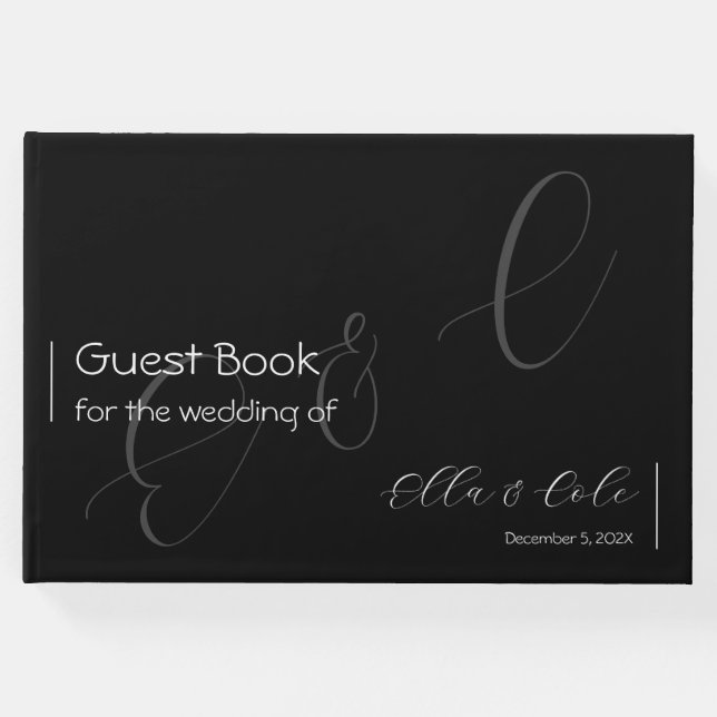 Modernes Minimalistisch Gästebuch (Vorderseite)