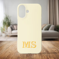 Modernes Minimalistisch-gelbes Anfangsmonogramm