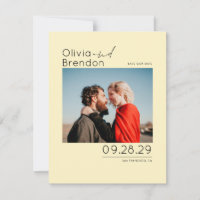 Modernes Minimalistisch-gelbes Save the Date-Foto