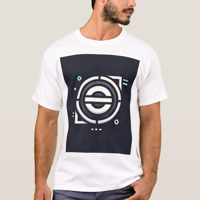 Modernes Minimalistisch geometrisches Logo - Stilv T-Shirt (Vorderseite)