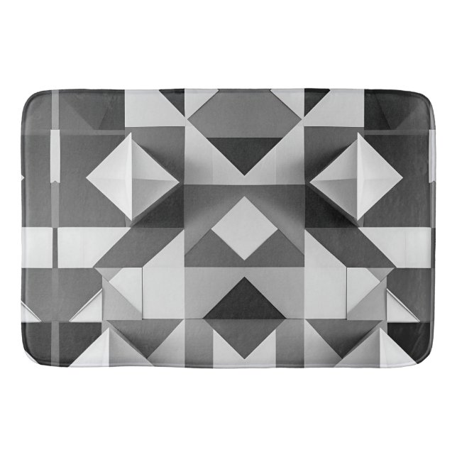 Modernes Minimalistisch geometrisches Muster Schwa Badematte (Vorderseite)