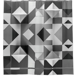 Modernes Minimalistisch geometrisches Muster Schwa Duschvorhang
