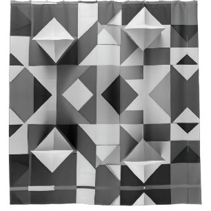 Modernes Minimalistisch geometrisches Muster Schwa Duschvorhang