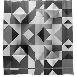 Modernes Minimalistisch geometrisches Muster Schwa Duschvorhang