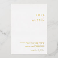 Modernes Minimalistisch | Gold Lässig Hochzeit Rea
