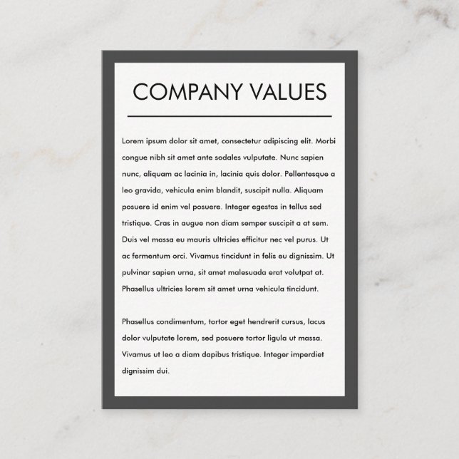 Modernes Minimalistisch (grau/weiß) Visitenkarte (Vorderseite)