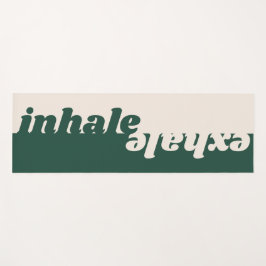 Modernes, minimalistisch-grünes Zitat Yogamatte
