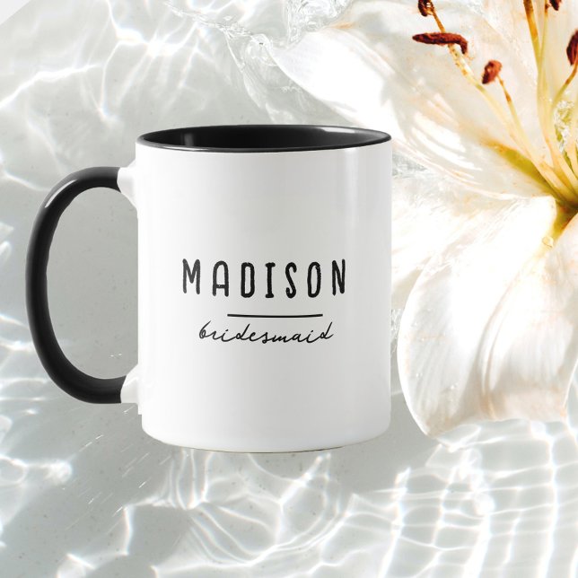 Modernes Minimalistisch | Hochzeit von Bridesmaid Tasse (Von Creator hochgeladen)
