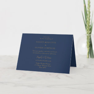 Modernes Minimalistisch Hochzeitsmarsch mit Gold Programm