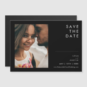 Modernes Minimalistisch   Horizontal Save the Date Magneteinladung