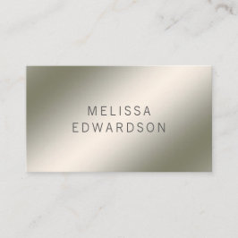 Modernes, minimalistisch leuchtendes silbernes ber visitenkarte