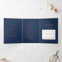 Modernes Minimalistisch | Navy Gold
