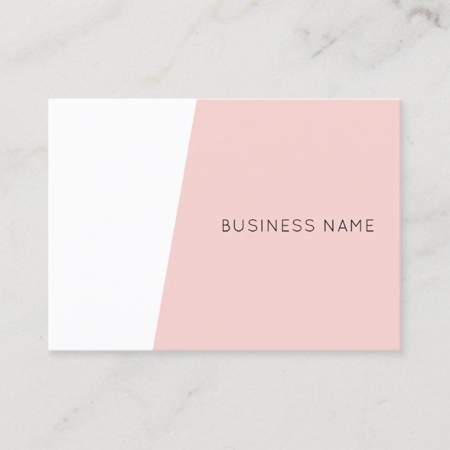 Modernes Minimalistisch-Rosa-Template elegant Visitenkarte (Vorderseite)